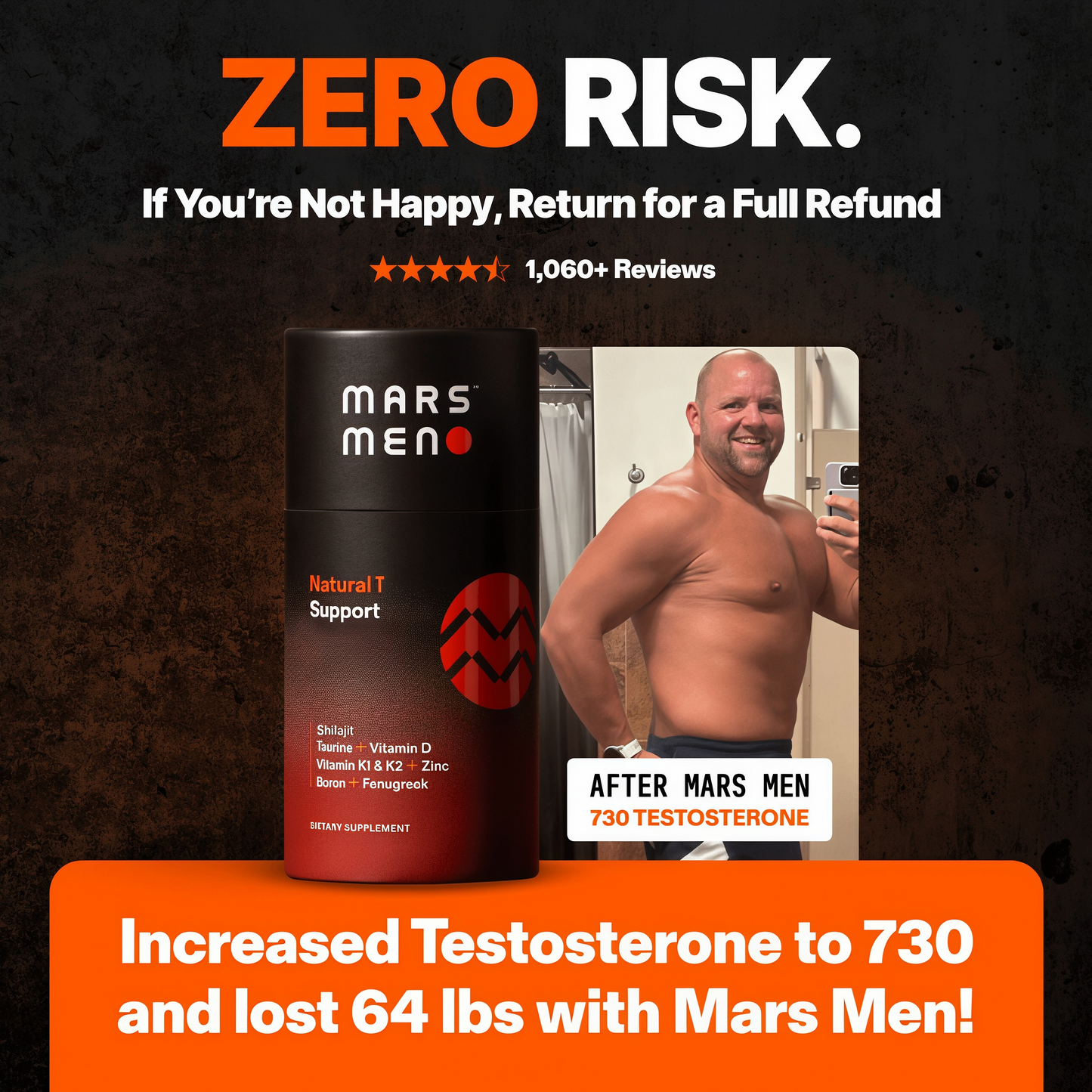 Mars Men Natural Testosterone Support 30 Servings